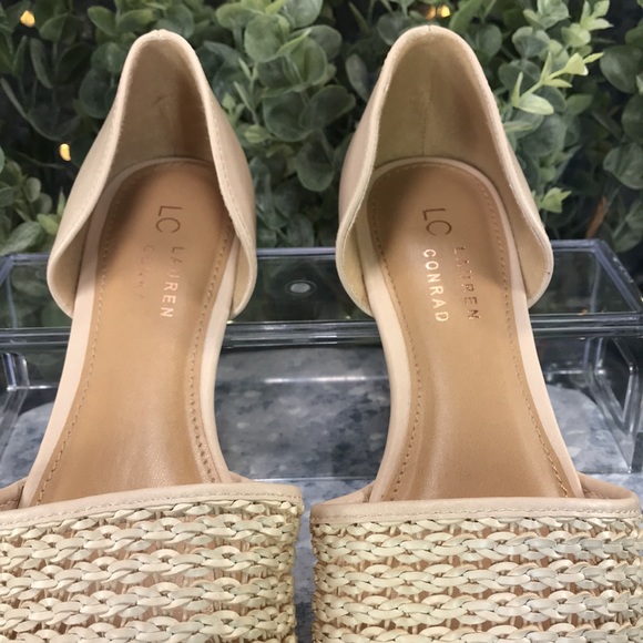 LC Lauren Conrad Calcite Nude Woven 2-Piece Flats WMS 9M ✨Like Brand NEW✨ - Picture 5 of 11